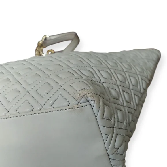 Tory Burch Quilted Shoulder Bag in Cream - Picture 11 of 16